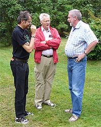 Glatt återseende! Thomas Tevemark, Göthe Ringström och Jan Malmesjö.