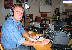 Janne under sin DX-pedition till Parkalompolo oktober 2005.
